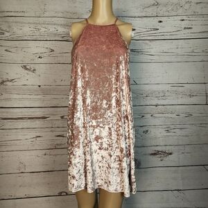 Show Me Your Mumu Gomez Mini Dress - Pink Velvet - Medium NWT